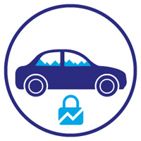 Symbool Diefstal in voertuigen